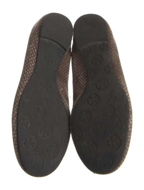 Tory Burch Embossed Leather Animal Print Ballet Flats