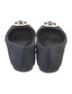 Tory Burch Denim Leather Trim Embellishment Flats