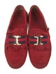 Tory Burch Suede Fringe Trim Accent Moccasins