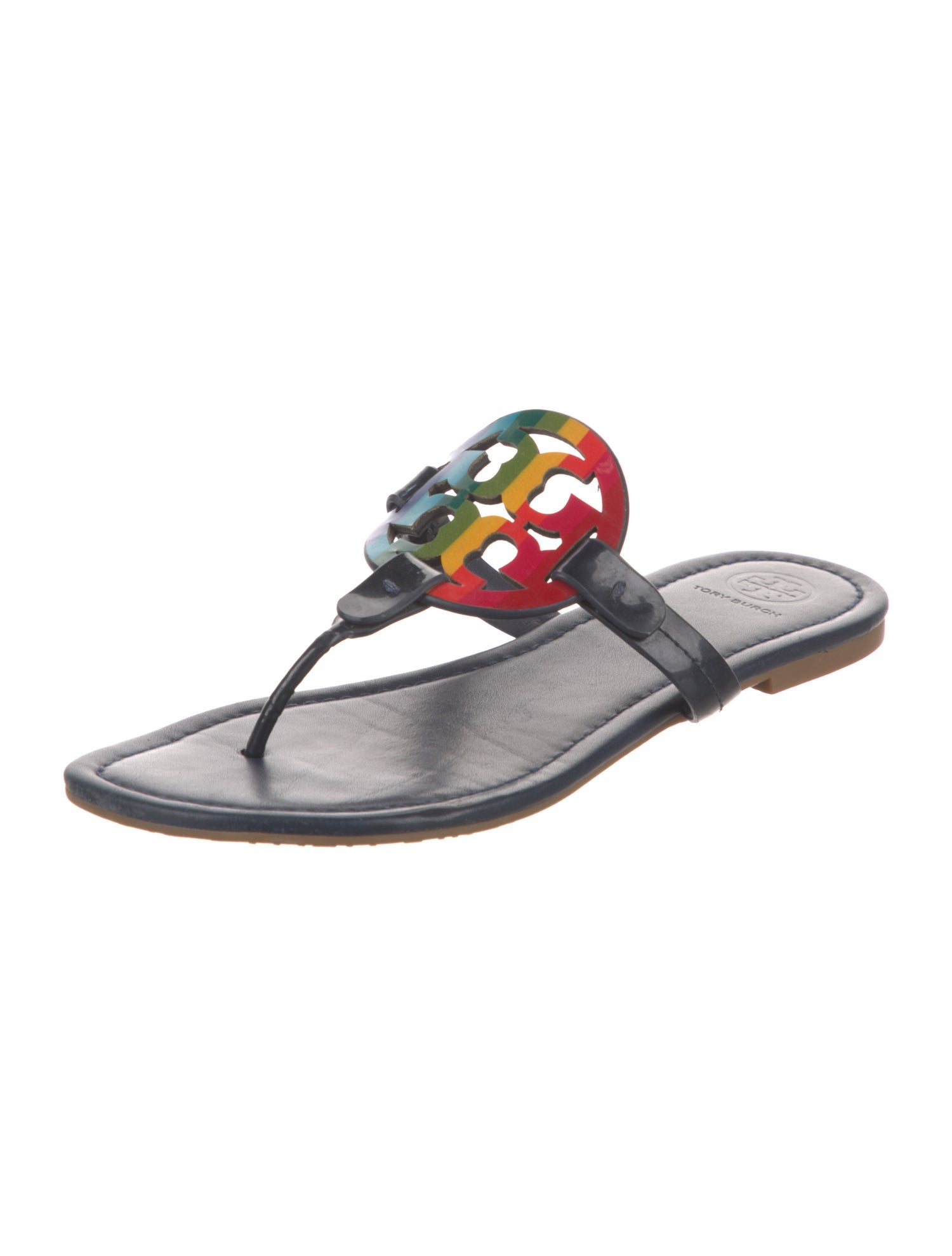 Tory Burch Patent Leather Flip Flops