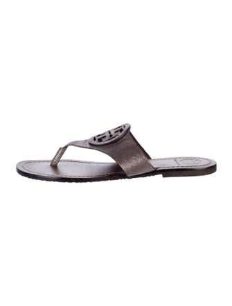 Tory Burch Leather Lasercut Accents Slides