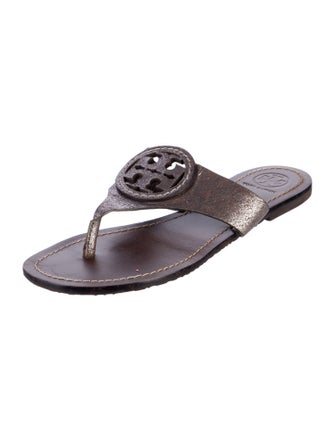 Tory Burch Leather Lasercut Accents Slides