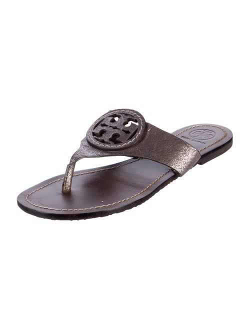 Tory Burch Leather Lasercut Accents Slides
