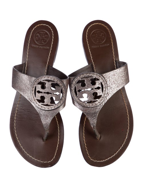 Tory Burch Leather Lasercut Accents Slides