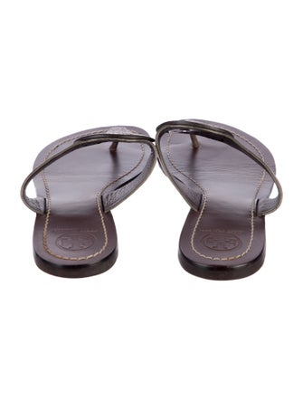 Tory Burch Leather Lasercut Accents Slides