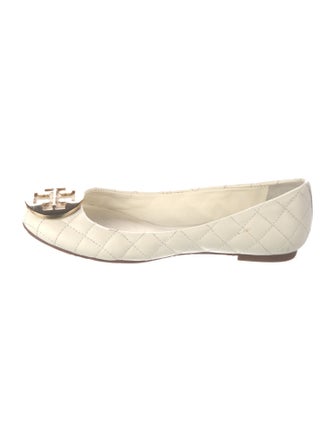 Tory Burch Quilted Pattern Leather Flats