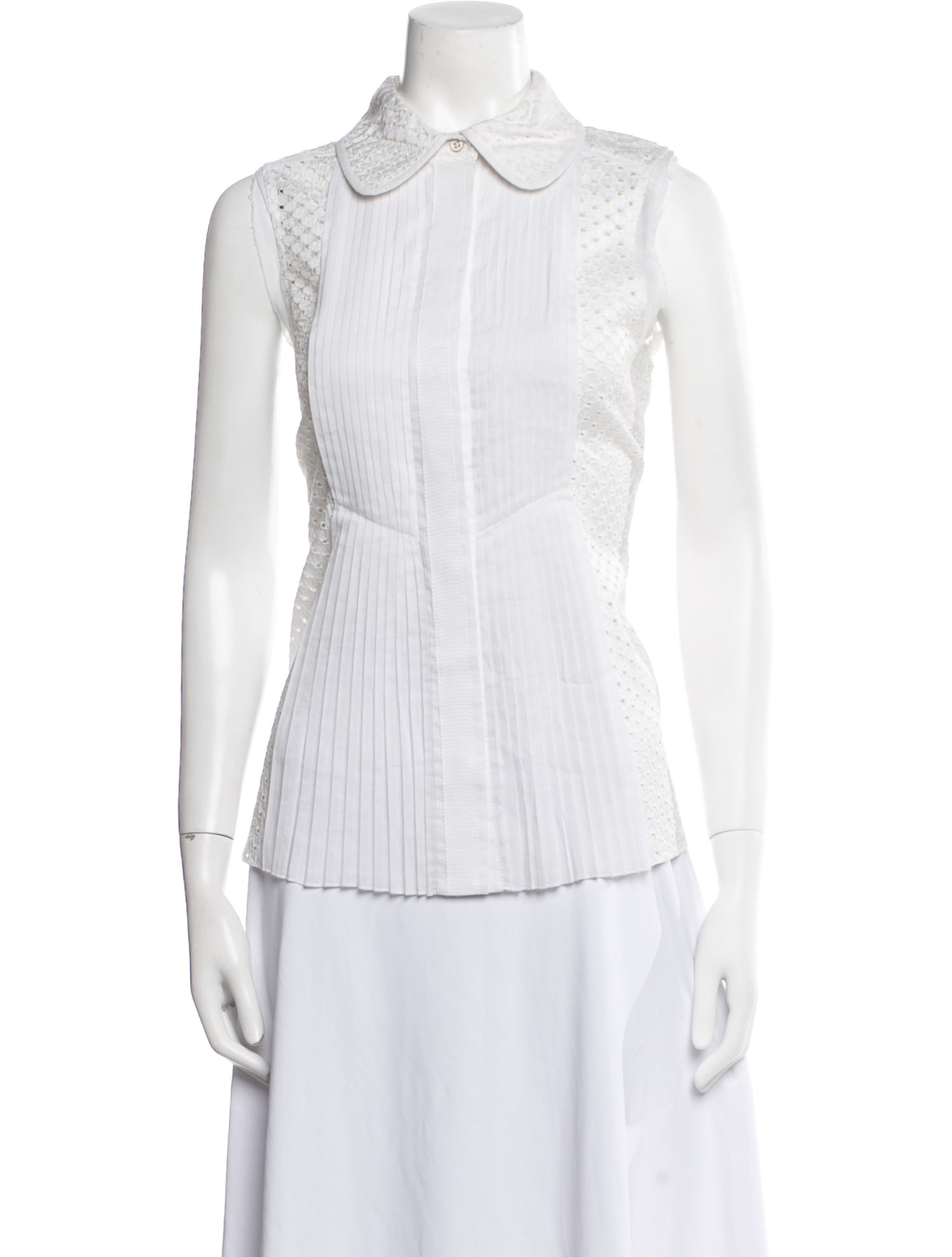 Tory Burch Sleeveless Button-Up Top
