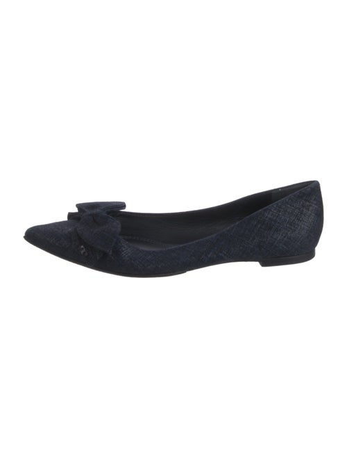 Tory Burch Suede Bow Accents Ballet Flats