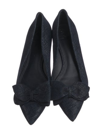 Tory Burch Suede Bow Accents Ballet Flats