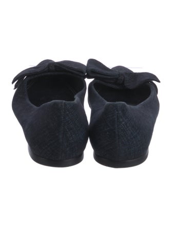Tory Burch Suede Bow Accents Ballet Flats