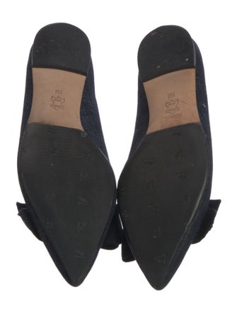 Tory Burch Suede Bow Accents Ballet Flats
