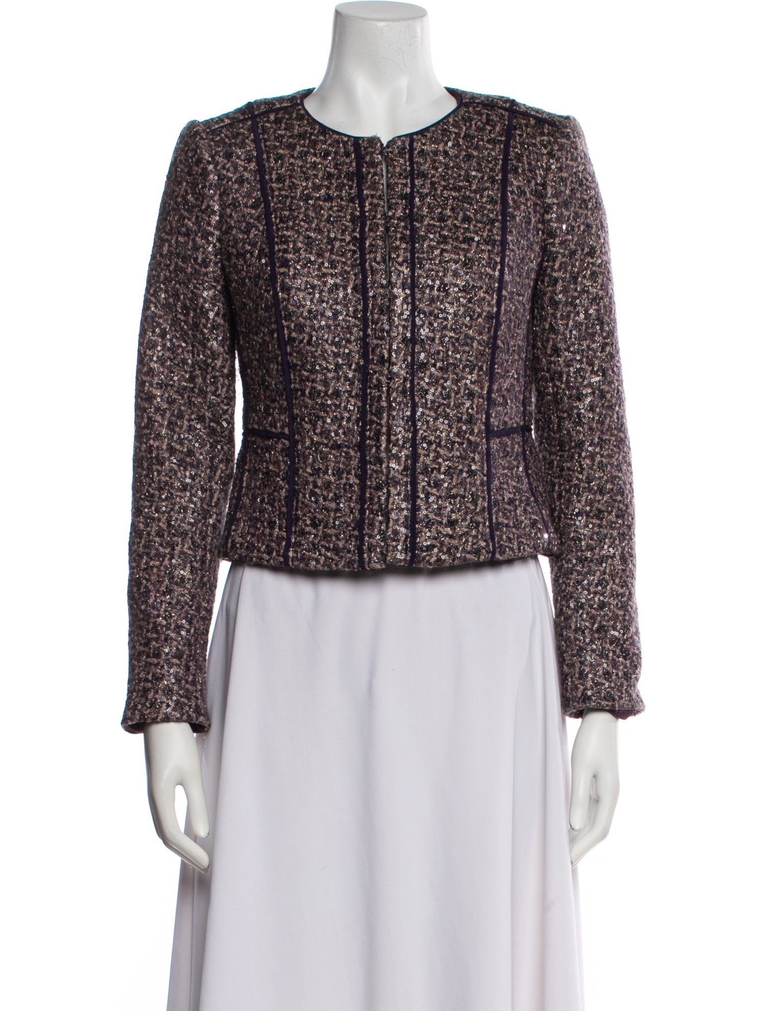 Tory Burch Nylon Tweed Pattern Evening Jacket