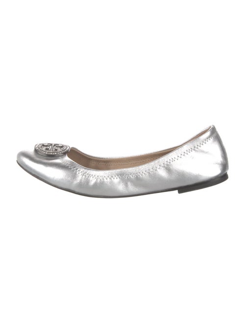 Tory Burch Leather Crystal Embellishments Ballet Flats