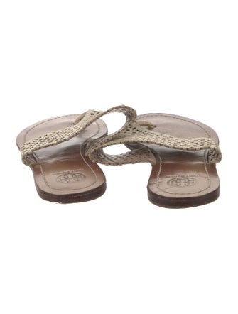 Tory Burch Leather Lasercut Accents Slides