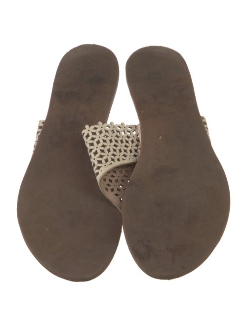 Tory Burch Leather Lasercut Accents Slides