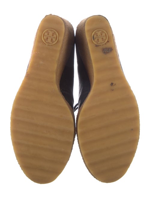 Tory Burch Leather Fur Trim Lace-Up Boots