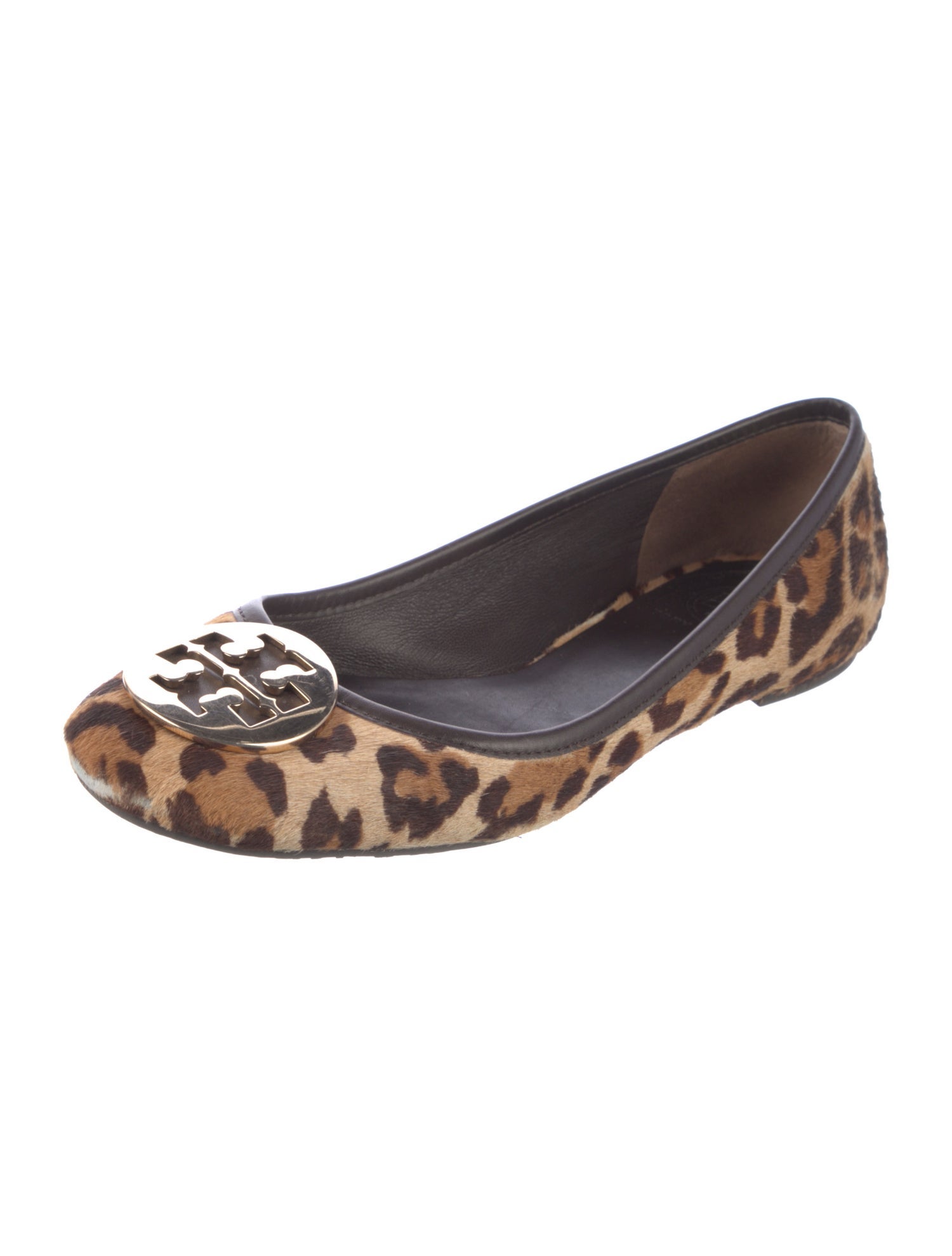 Tory Burch Ponyhair Animal Print Ballet Flats