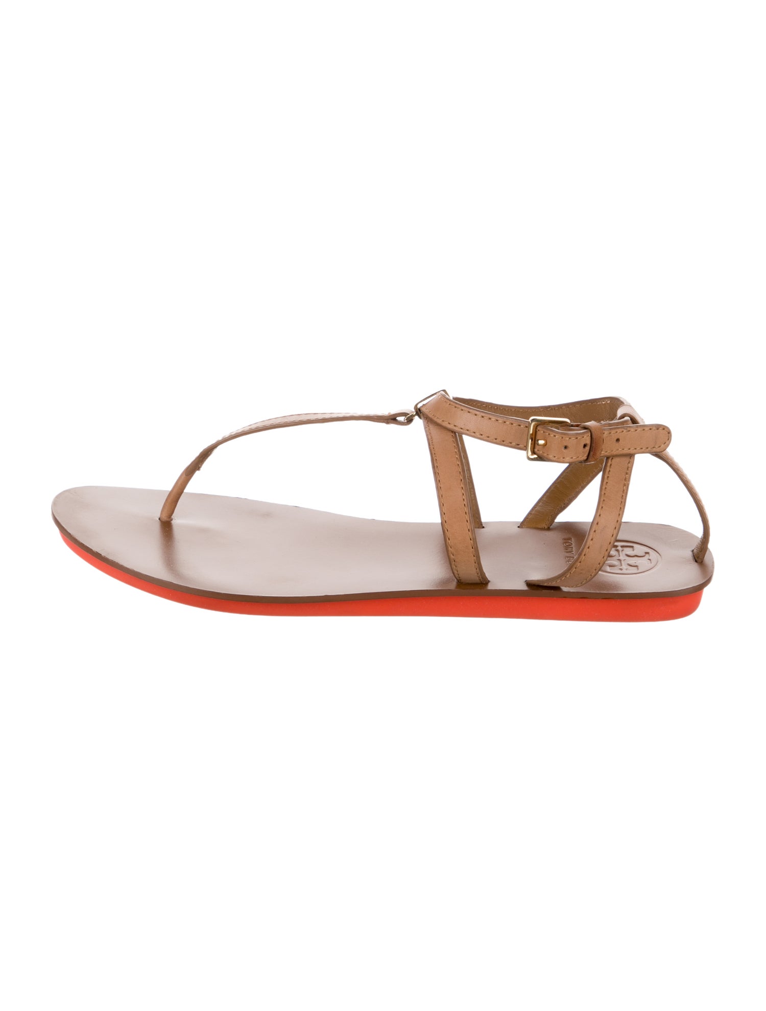 Tory Burch Leather T-Strap Sandals