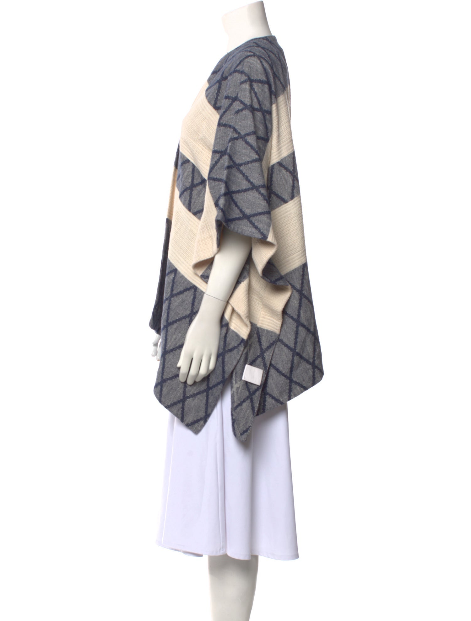 Tory Burch Plaid Print V-Neck Sweater