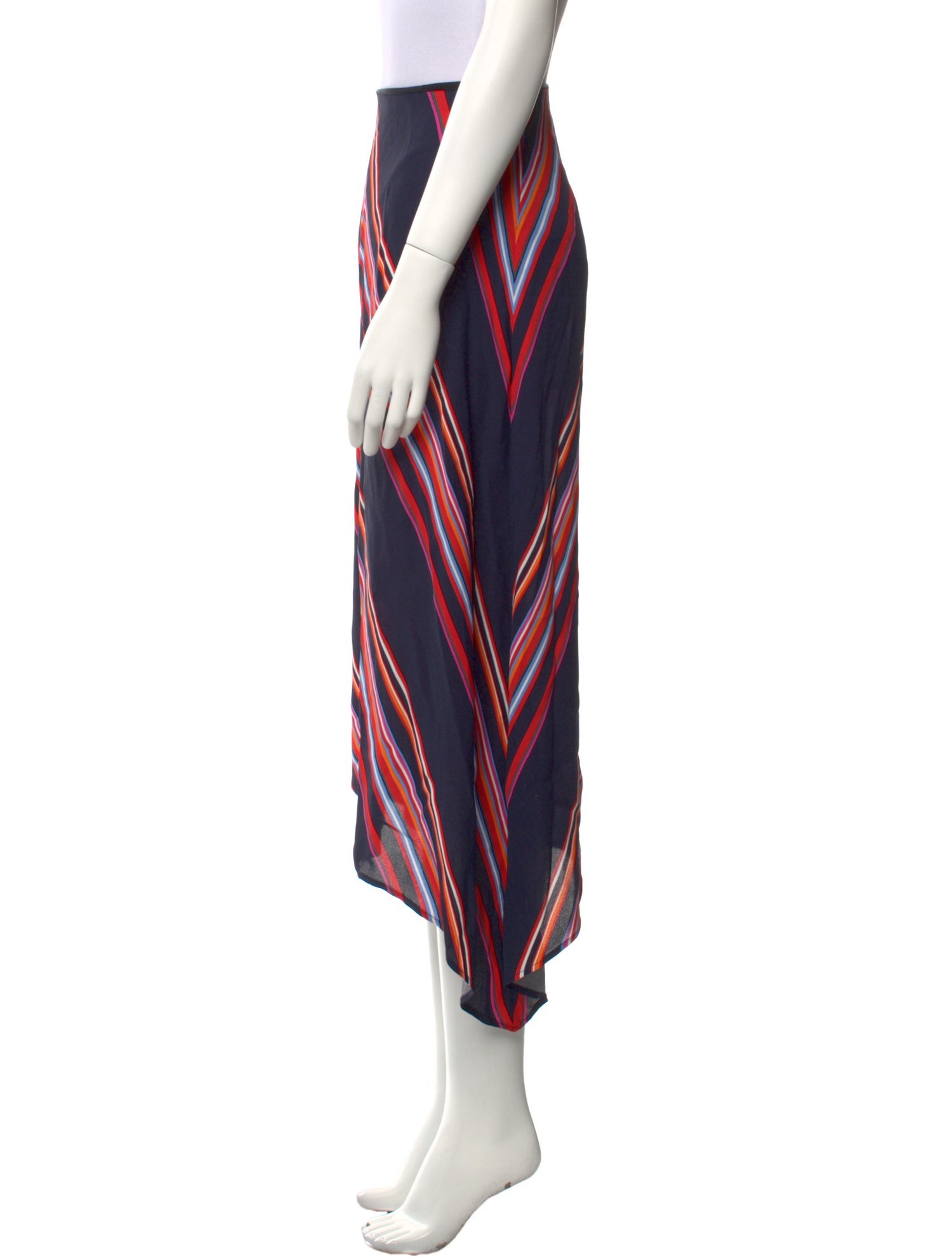 Tory Burch Striped Midi Length Skirt