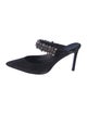 Tory Burch Suede Crystal Embellishments Mules
