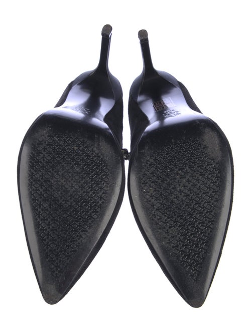 Tory Burch Suede Crystal Embellishments Mules