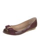 Tory Burch Patent Leather Bow Accents Flats