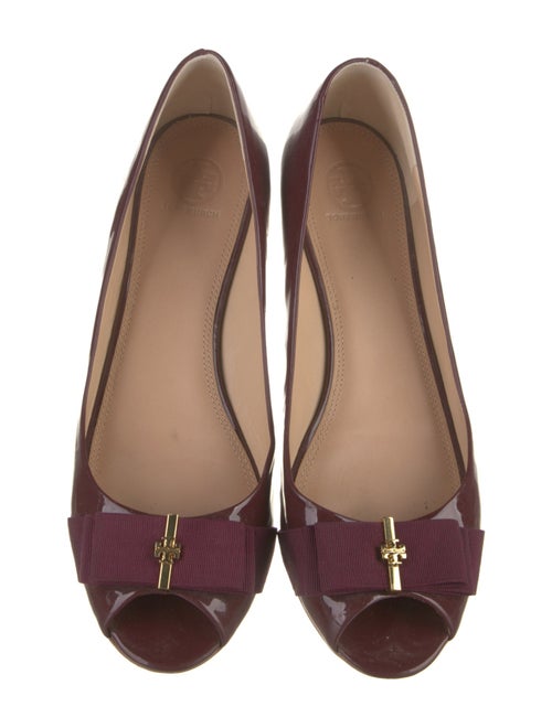 Tory Burch Patent Leather Bow Accents Flats