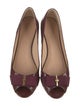 Tory Burch Patent Leather Bow Accents Flats