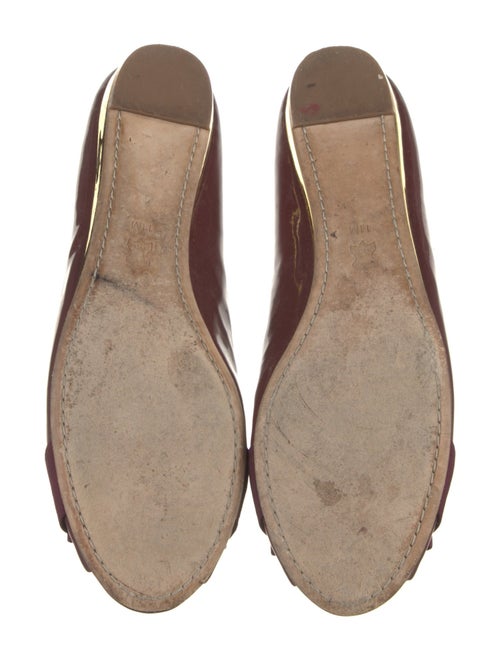 Tory Burch Patent Leather Bow Accents Flats