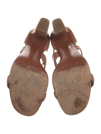 Tory Burch Leather Lasercut Accents Slingback Sandals