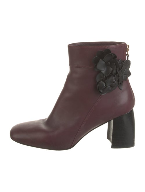 Tory Burch Leather Floral Print Boots