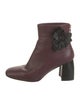 Tory Burch Leather Floral Print Boots