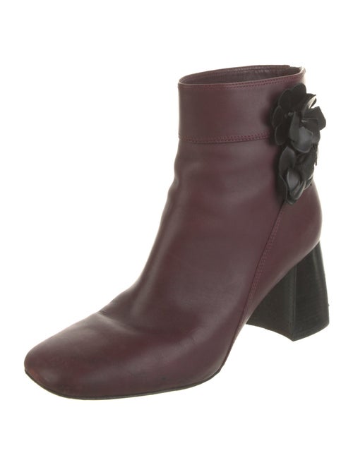 Tory Burch Leather Floral Print Boots