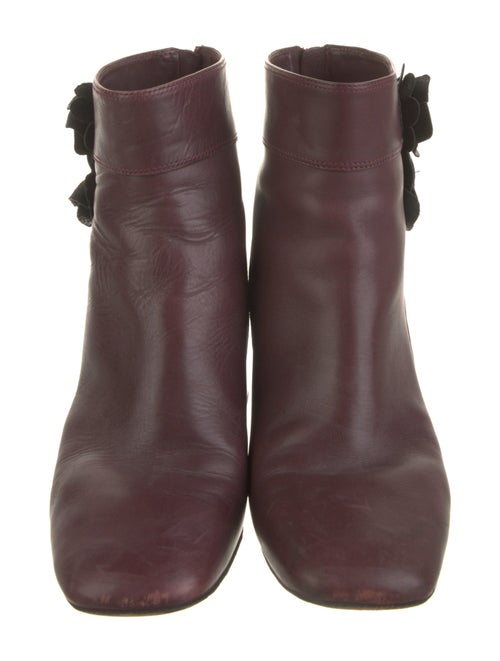 Tory Burch Leather Floral Print Boots