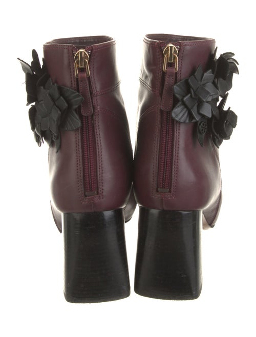 Tory Burch Leather Floral Print Boots