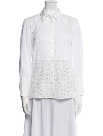 Tory Burch Tops Long Sleeve Button-Up Top M