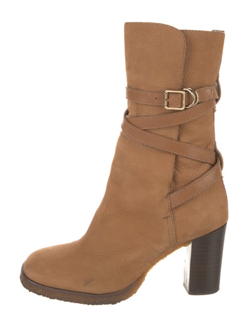 Tory Burch Leather Leather Trim Embellishment Boots