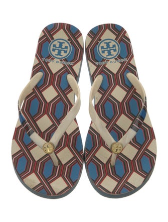 Tory Burch Rubber Printed Flip Flops