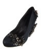Tory Burch Satin Crystal Embellishments Pumps
