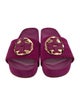Tory Burch Suede Leather Trim Embellishment Slides