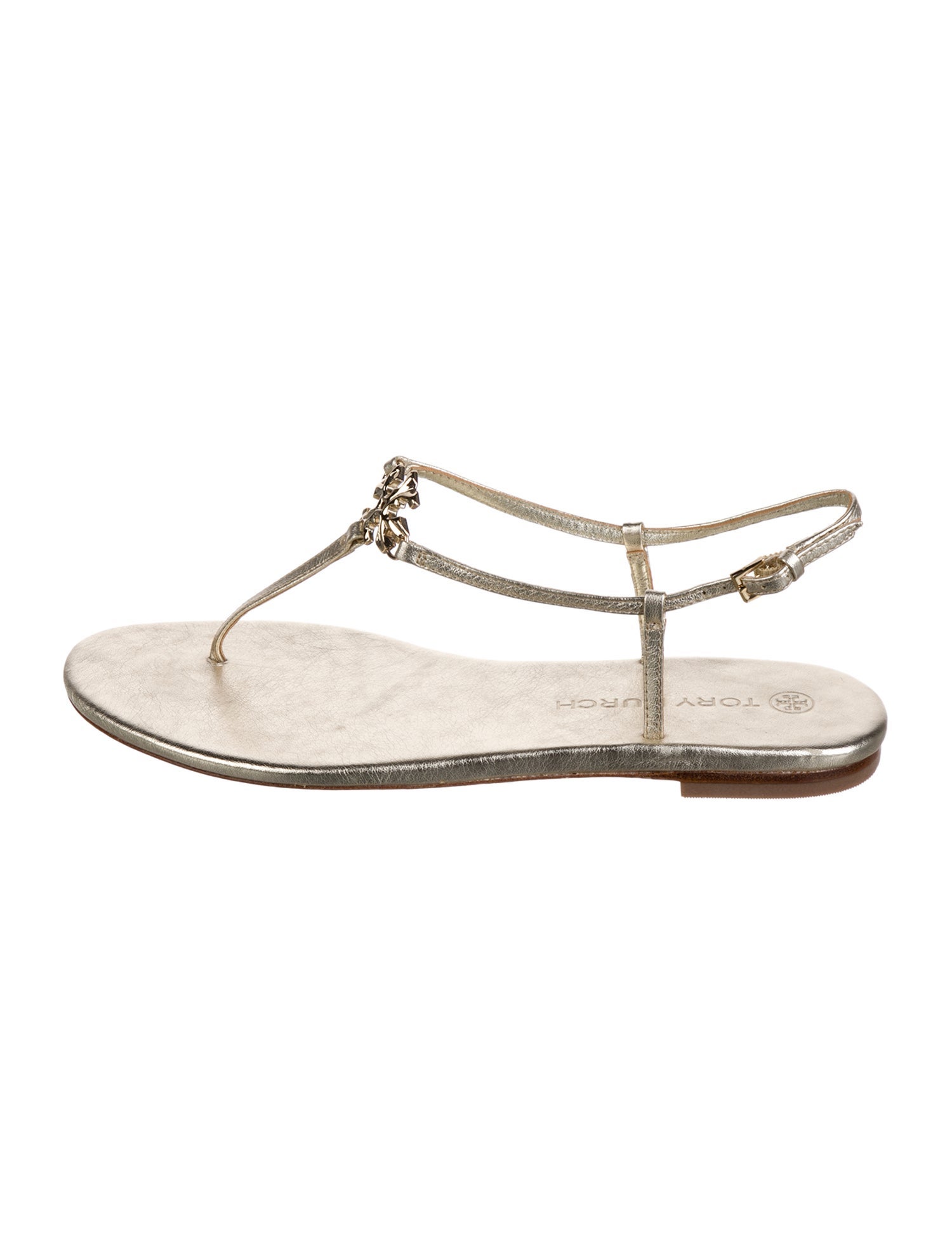 Tory Burch Leather T-Strap Sandals