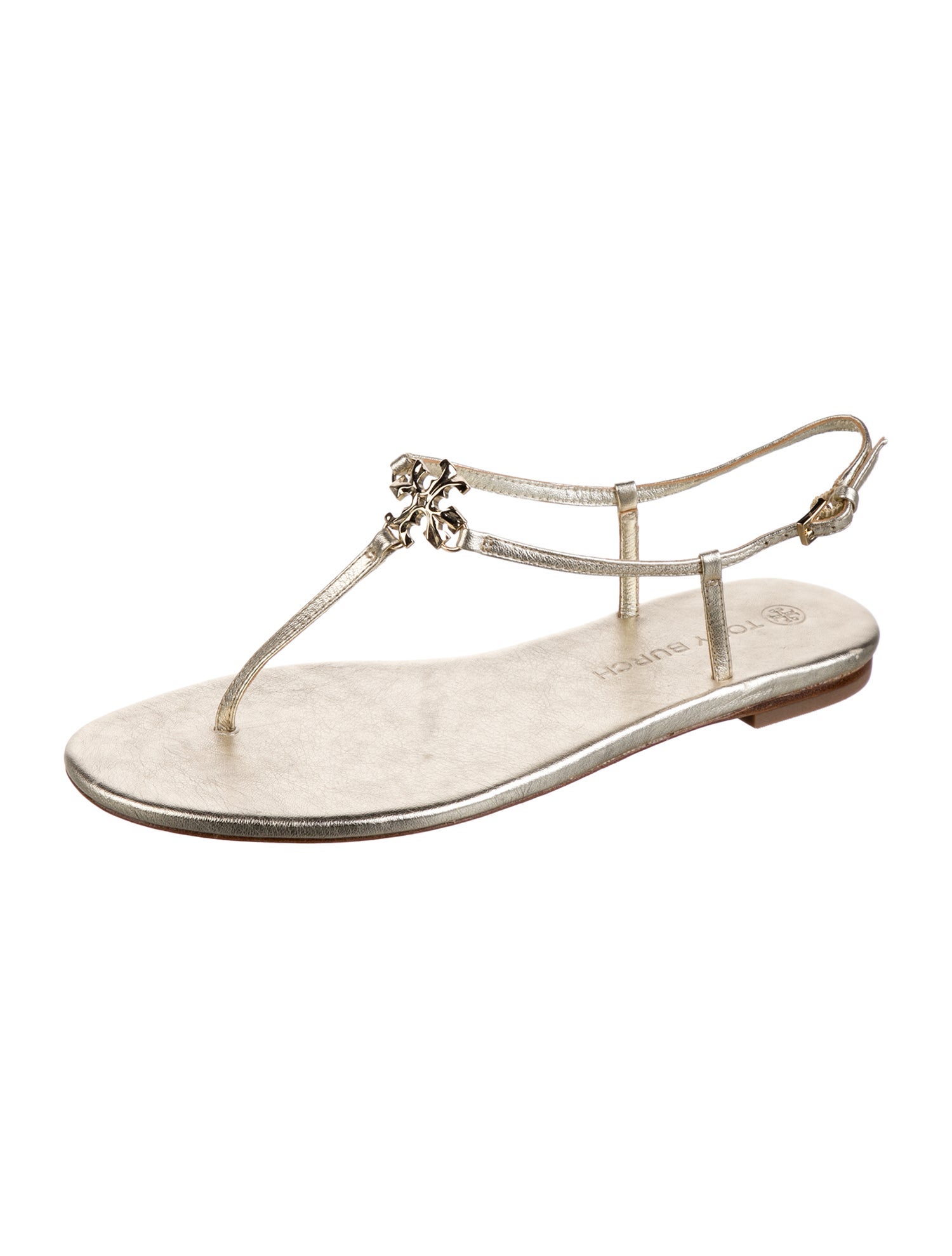 Tory Burch Leather T-Strap Sandals
