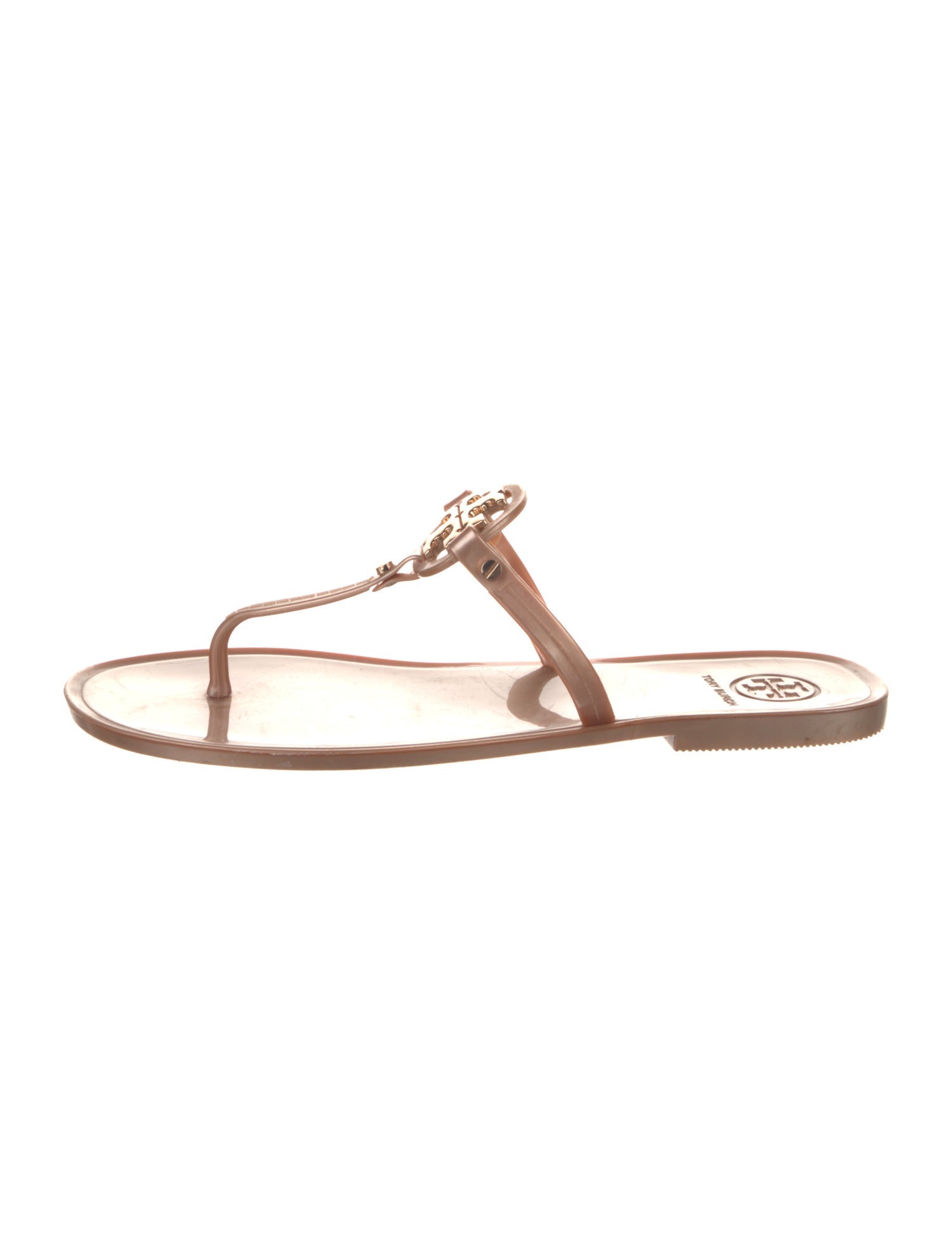 Tory Burch Rubber T-Strap Sandals