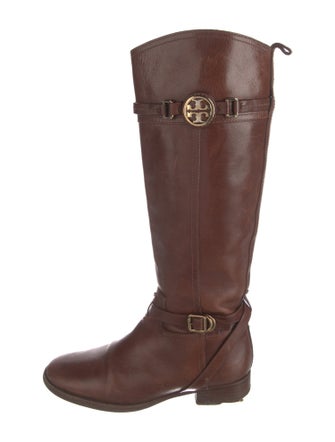 Tory Burch Leather Studded Accents Riding Boots