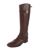 Tory Burch Leather Studded Accents Riding Boots