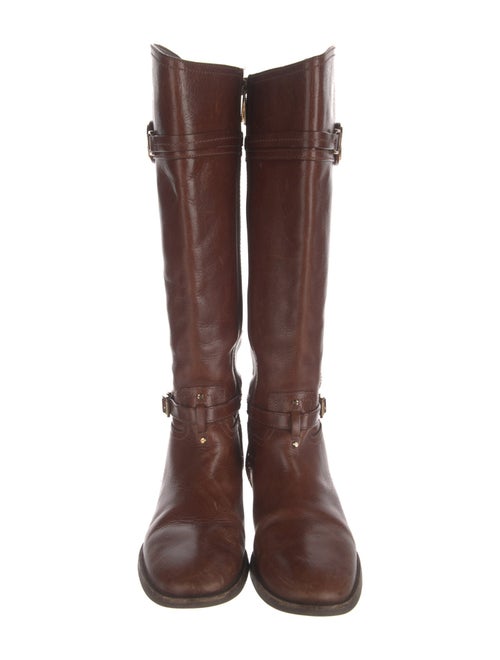 Tory Burch Leather Studded Accents Riding Boots