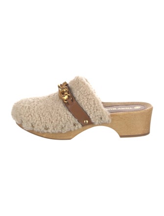 Tory Burch Faux Fur Animal Print Mules