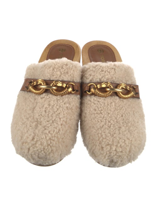 Tory Burch Faux Fur Animal Print Mules