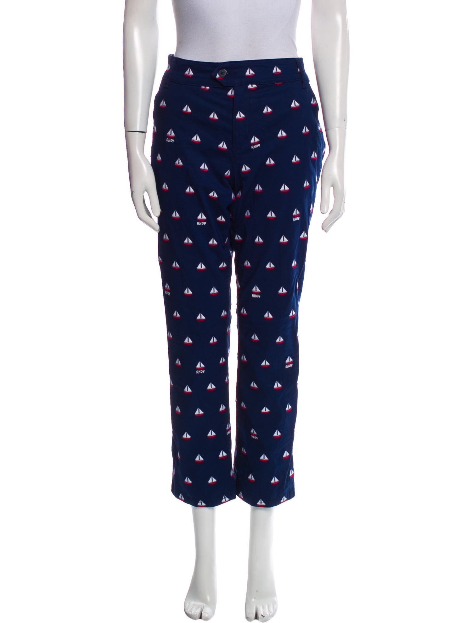 Tory Burch Printed Straight Leg Pants